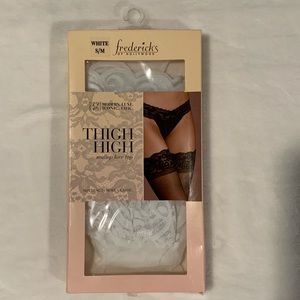 🌟NEW in Box White Lacy Thigh Highs🌟